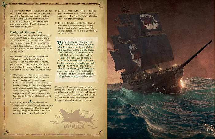 Sea of Thieves Roleplaying Game Combo (Base game, 1x Legendary Dice box and A Tale of Two Captains expansion)