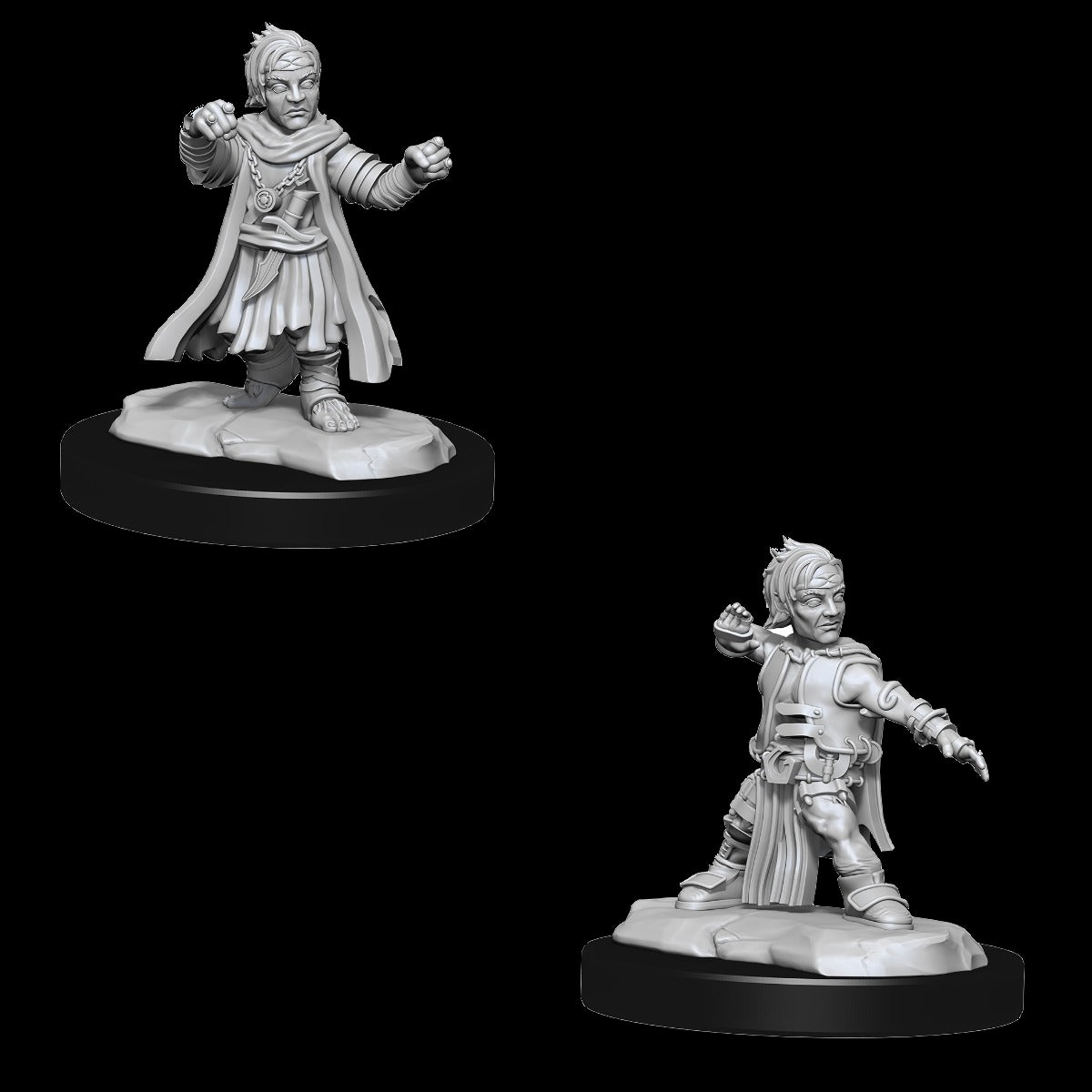 Pathfinder Battles Male Halfling Monk x2 (Unpainted)