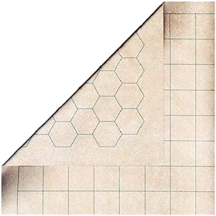 Chessex Erasable Vinyl Megamat - 34.5 x 48" (1" Sq & Hex Reversible) with bonus Staedtler markers