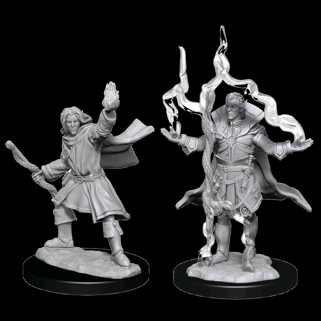 Pathfinder Battles Male Elf Sorcerer x2 (Unpainted)